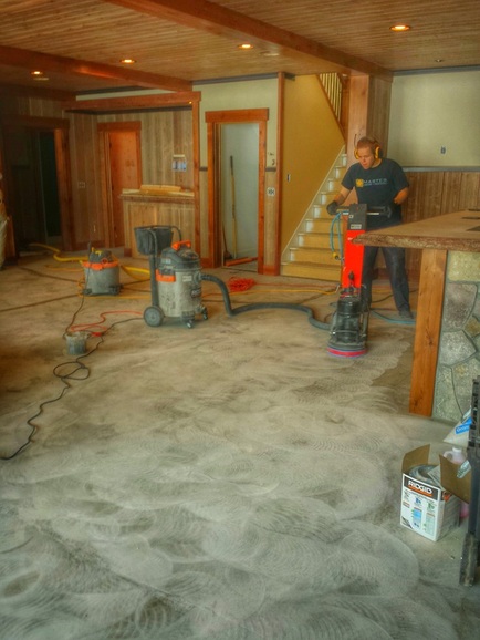 Polished Concrete, Basement Floor, Concrete Grinding