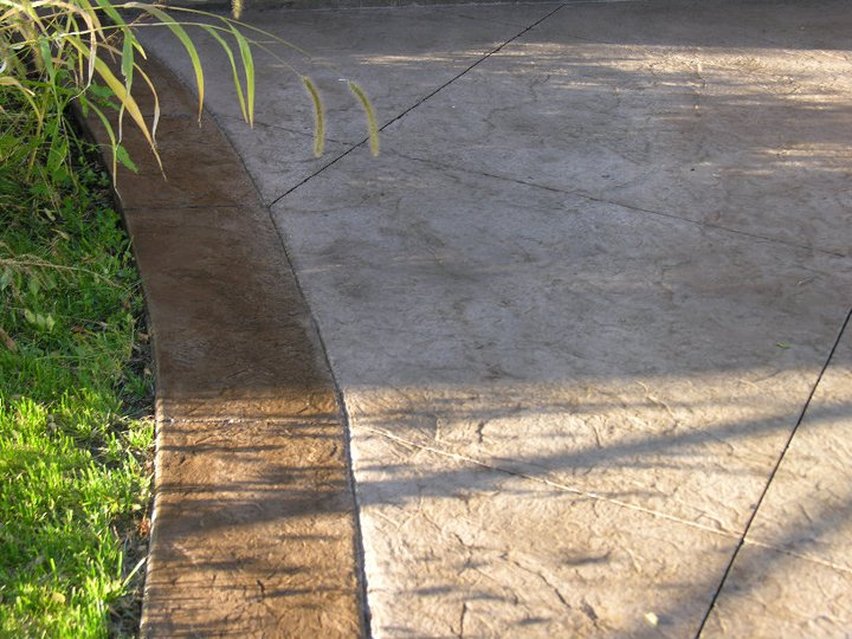 Stamped Concrete Patio, Sawcut, Acid Stain, Concrete Sealer, Patio