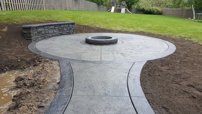 Stamped Concrete Patios & Flatwork, Concrete Contractor, Sidewalks, Steps, Seat Walls, Firepits, Ham Lake, Andover, Blaine, Coon Rapids, Lino Lakes, Forest Lake, East Bethel, Anoka, Maple Grove