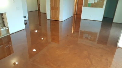 minnesota concrete overlay, floor, microtopping, stained concrete floor