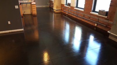 concrete condo floor, overlay, polished concrete, epoxy floor