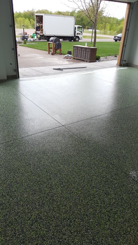 Garage Floor Coating Ramsey MN, Chip Floor, Epoxy