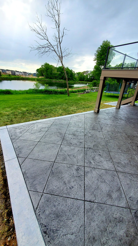 stamped concrete patio blaine, ham lake, andover, ashlar, slate, pavers, flatwork, patio, pool deck surround